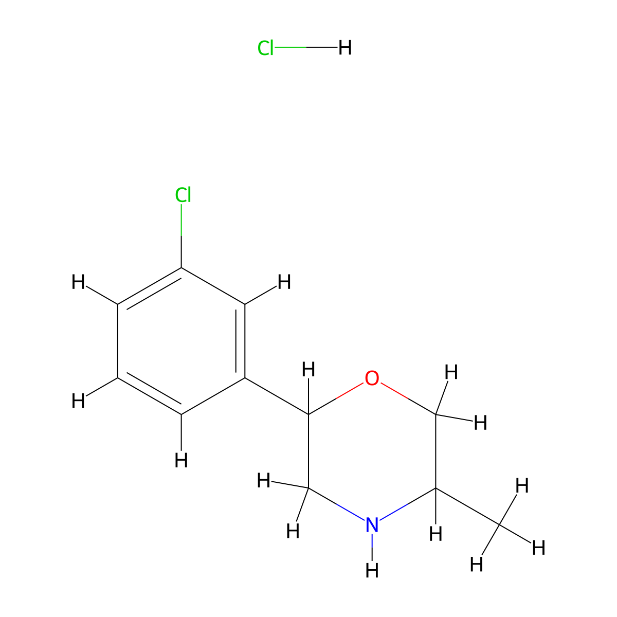 2-(3-Chlorophenyl)-5-methylmorpholine hydrochloride molecular structure, CAS 1803561-19-4