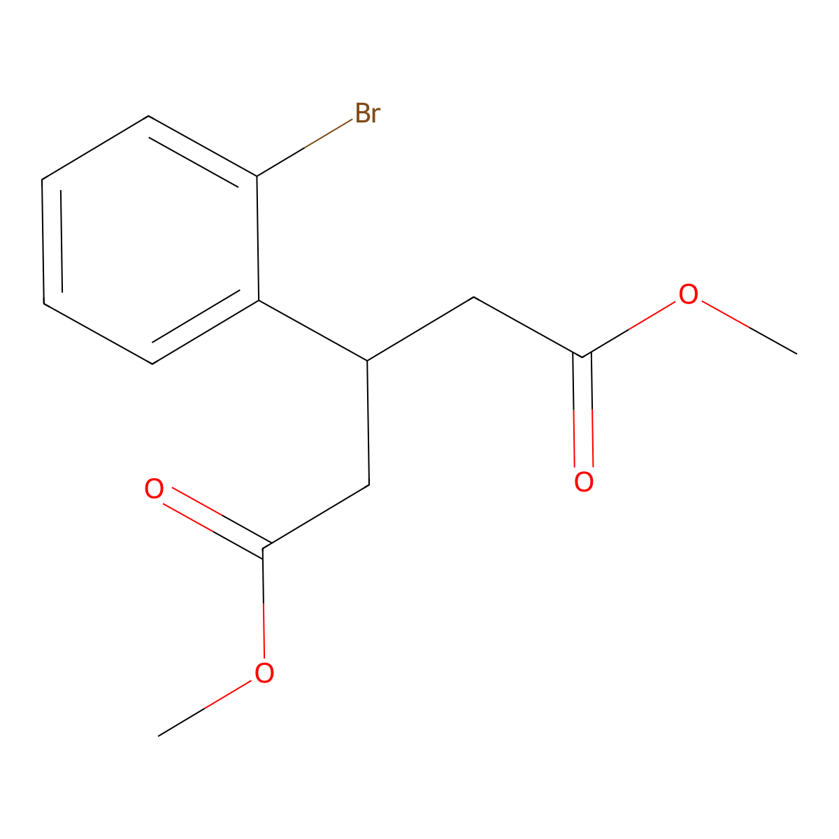 1,5-Dimethyl 3-(2-bromophenyl)pentanedioate molecular structure, CAS 1803561-23-0