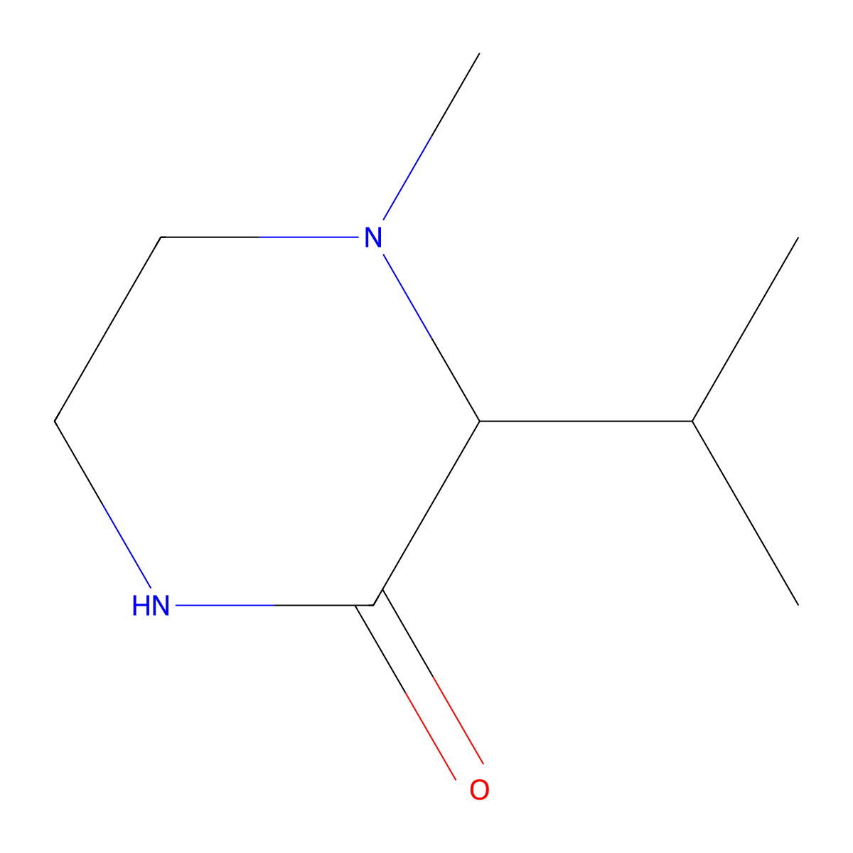 4-Methyl-3-(propan-2-yl)piperazin-2-one molecular structure, CAS 1803561-24-1