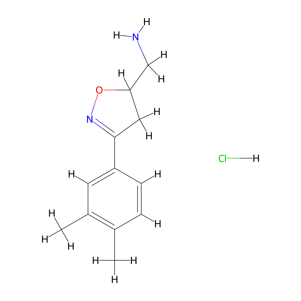 [3-(3,4-Dimethylphenyl)-4,5-dihydro-1,2-oxazol-5-yl]methanamine hydrochloride molecular structure, CAS 1803561-34-3