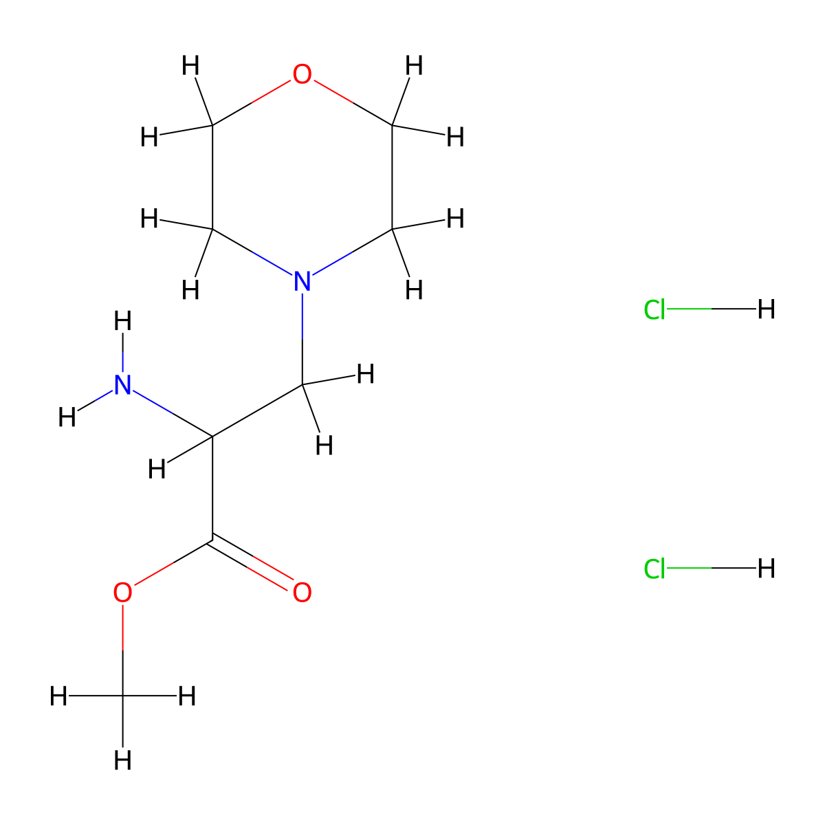 Methyl 2-amino-3-(morpholin-4-yl)propanoate dihydrochloride molecular structure, CAS 1803561-64-9
