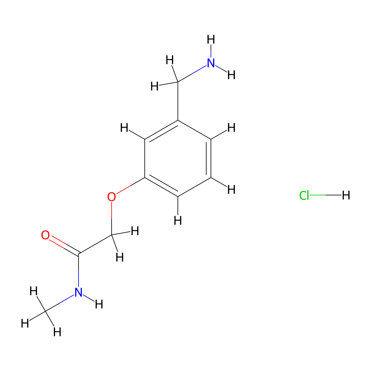 2-[3-(aminomethyl)phenoxy]-N-methylacetamide hydrochloride molecular structure, CAS 1803561-67-2