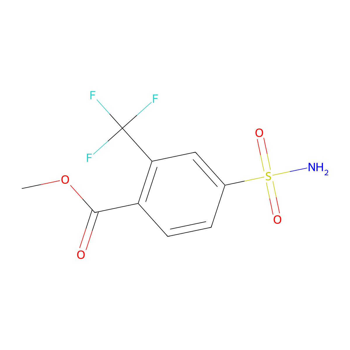 Methyl 4-sulfamoyl-2-(trifluoromethyl)benzoate molecular structure, CAS 1803561-94-5