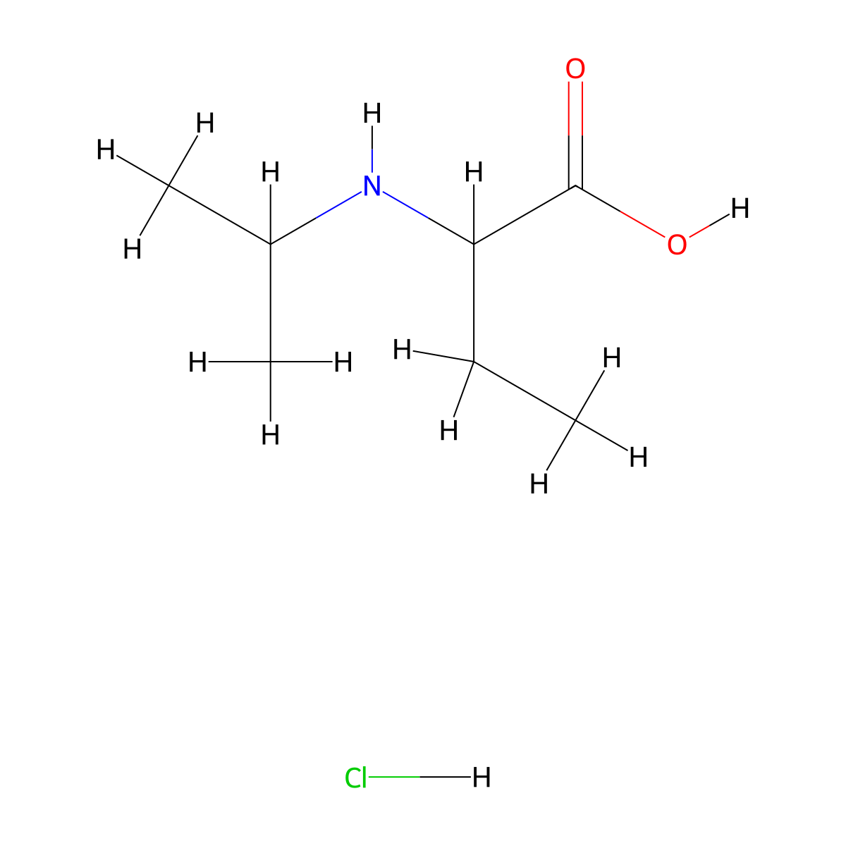 2-[(Propan-2-yl)amino]butanoic acid hydrochloride molecular structure, CAS 1803562-12-0