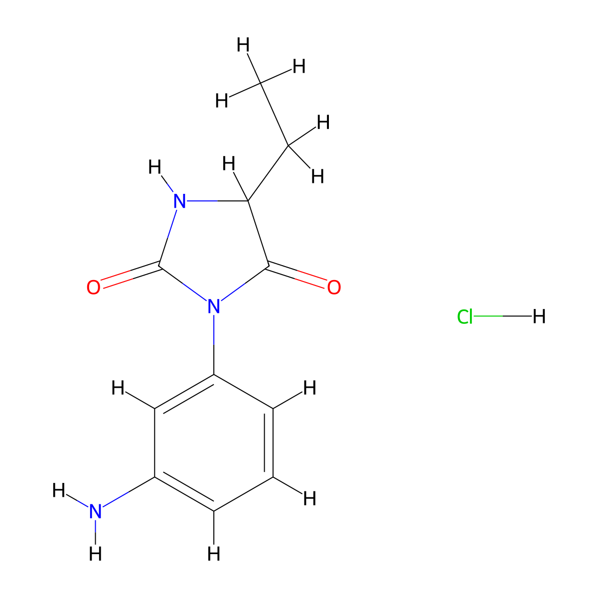 3-(3-Aminophenyl)-5-ethylimidazolidine-2,4-dione hydrochloride molecular structure, CAS 1803562-16-4