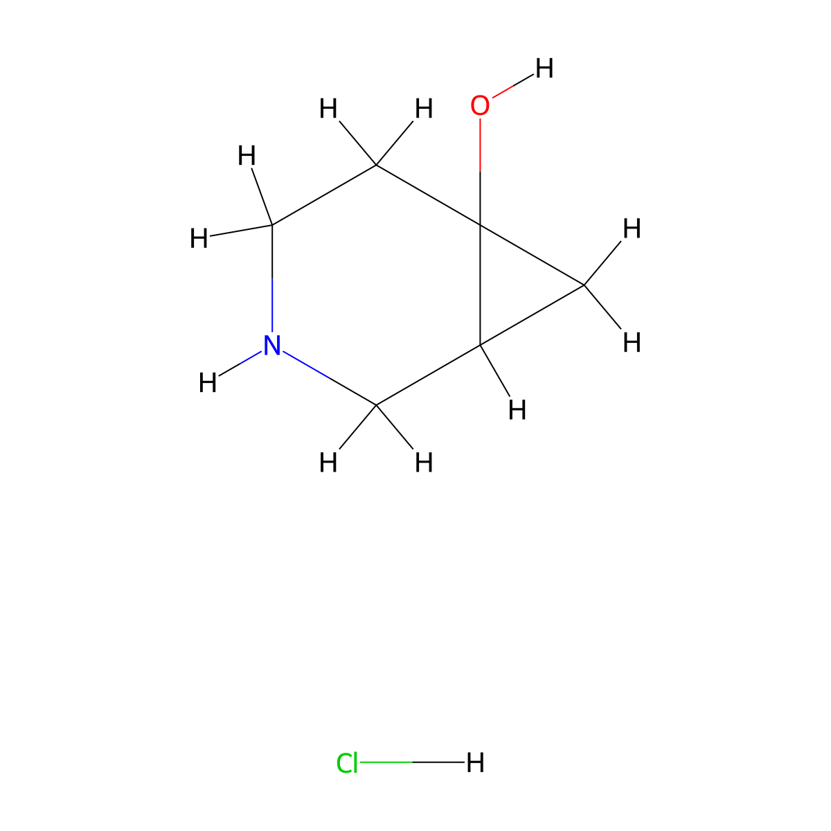 3-Azabicyclo[4.1.0]heptan-6-ol hydrochloride molecular structure, CAS 1803562-22-2