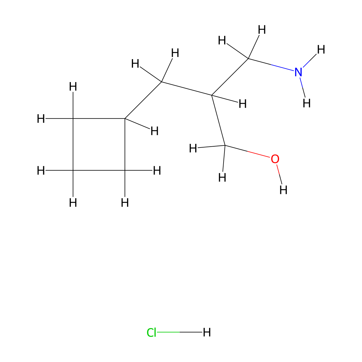 3-Amino-2-(cyclobutylmethyl)propan-1-ol hydrochloride molecular structure, CAS 1803562-32-4