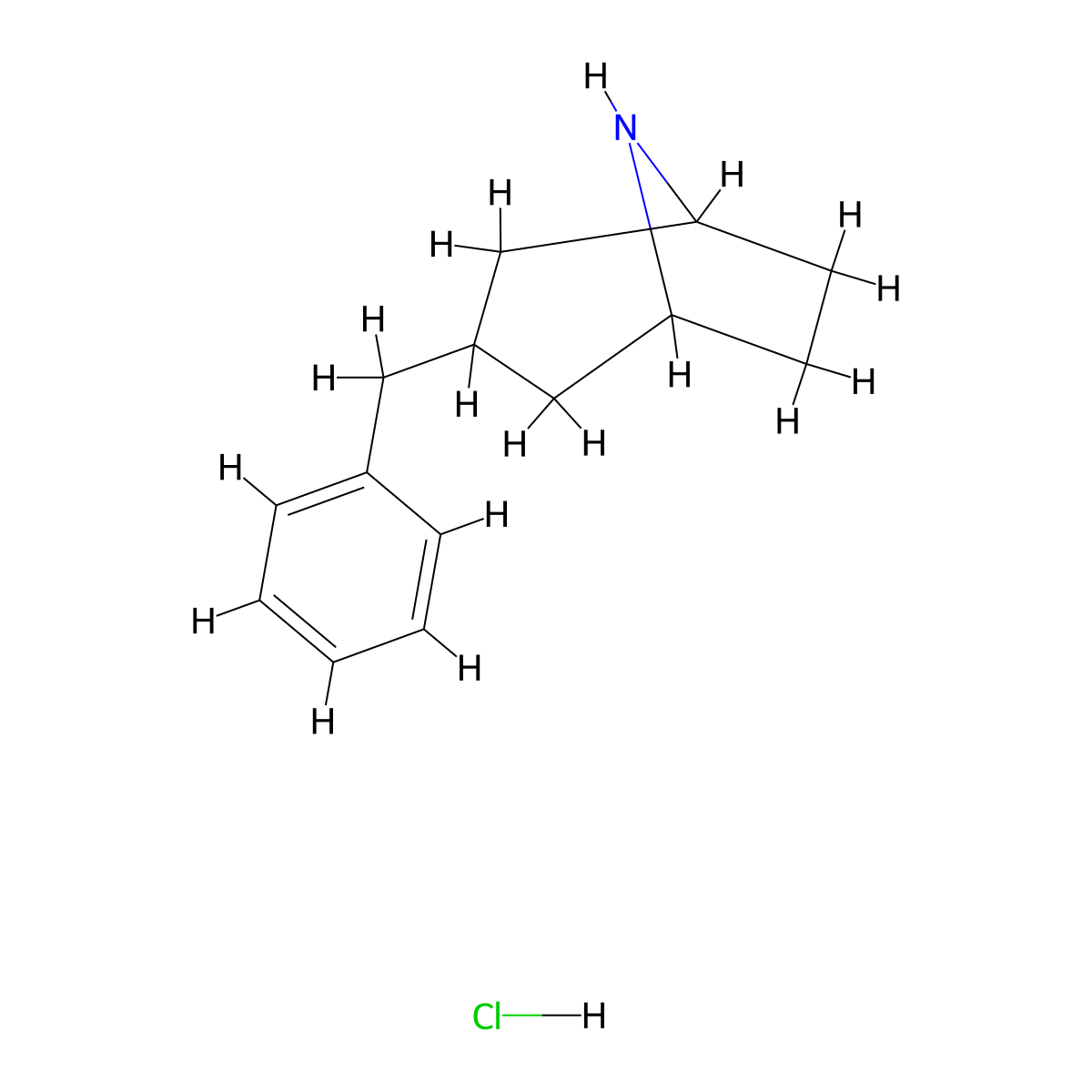 3-Benzyl-8-azabicyclo[3.2.1]octane hydrochloride molecular structure, CAS 1803562-40-4