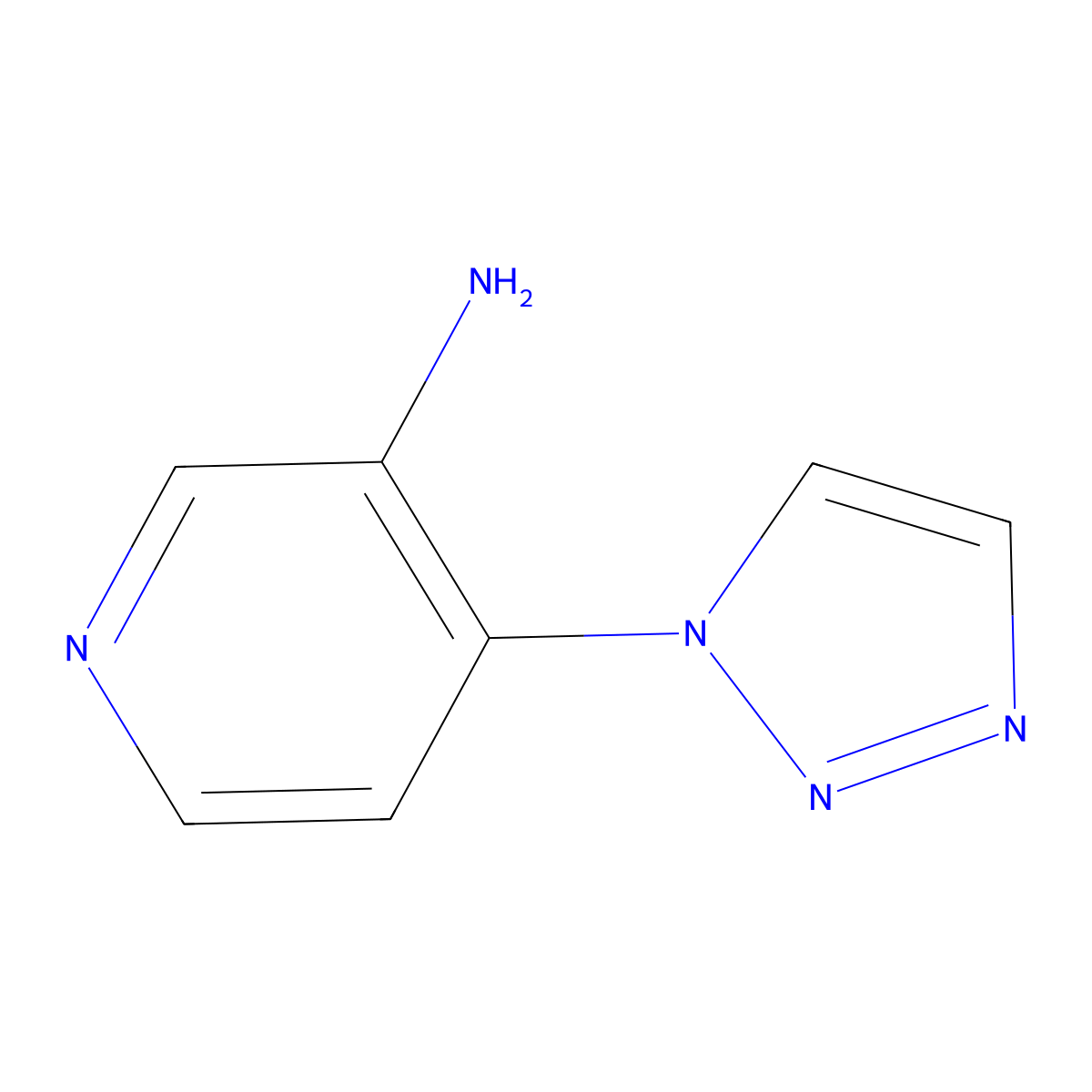 4-(1H-1,2,3-triazol-1-yl)pyridin-3-amine molecular structure, CAS 1803562-42-6
