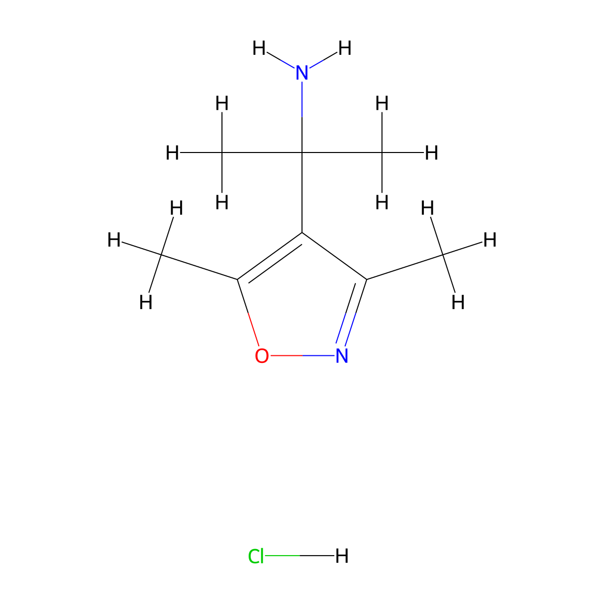 2-(Dimethyl-1,2-oxazol-4-yl)propan-2-amine hydrochloride molecular structure, CAS 1803562-47-1