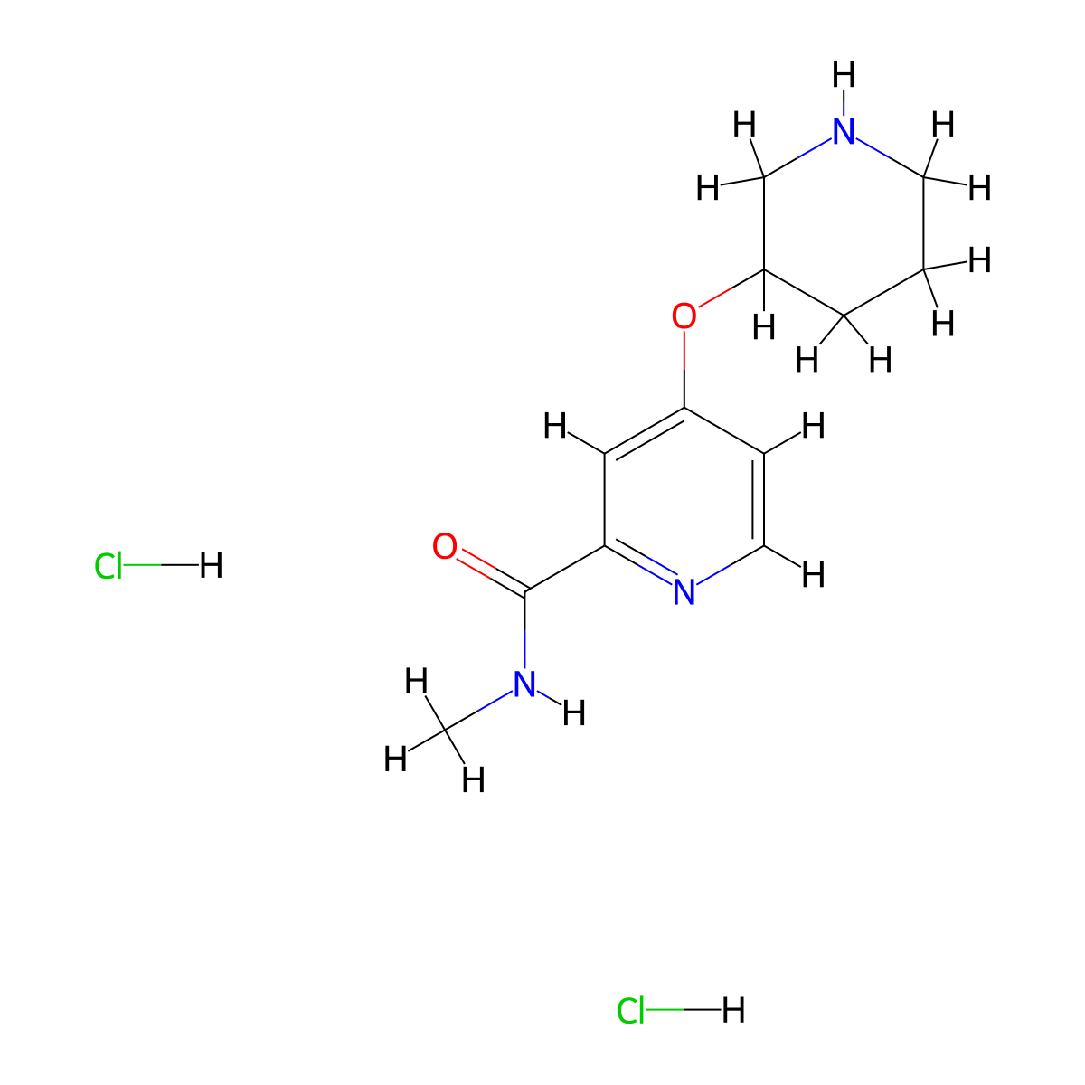 N-methyl-4-(piperidin-3-yloxy)pyridine-2-carboxamide dihydrochloride molecular structure, CAS 1803562-51-7