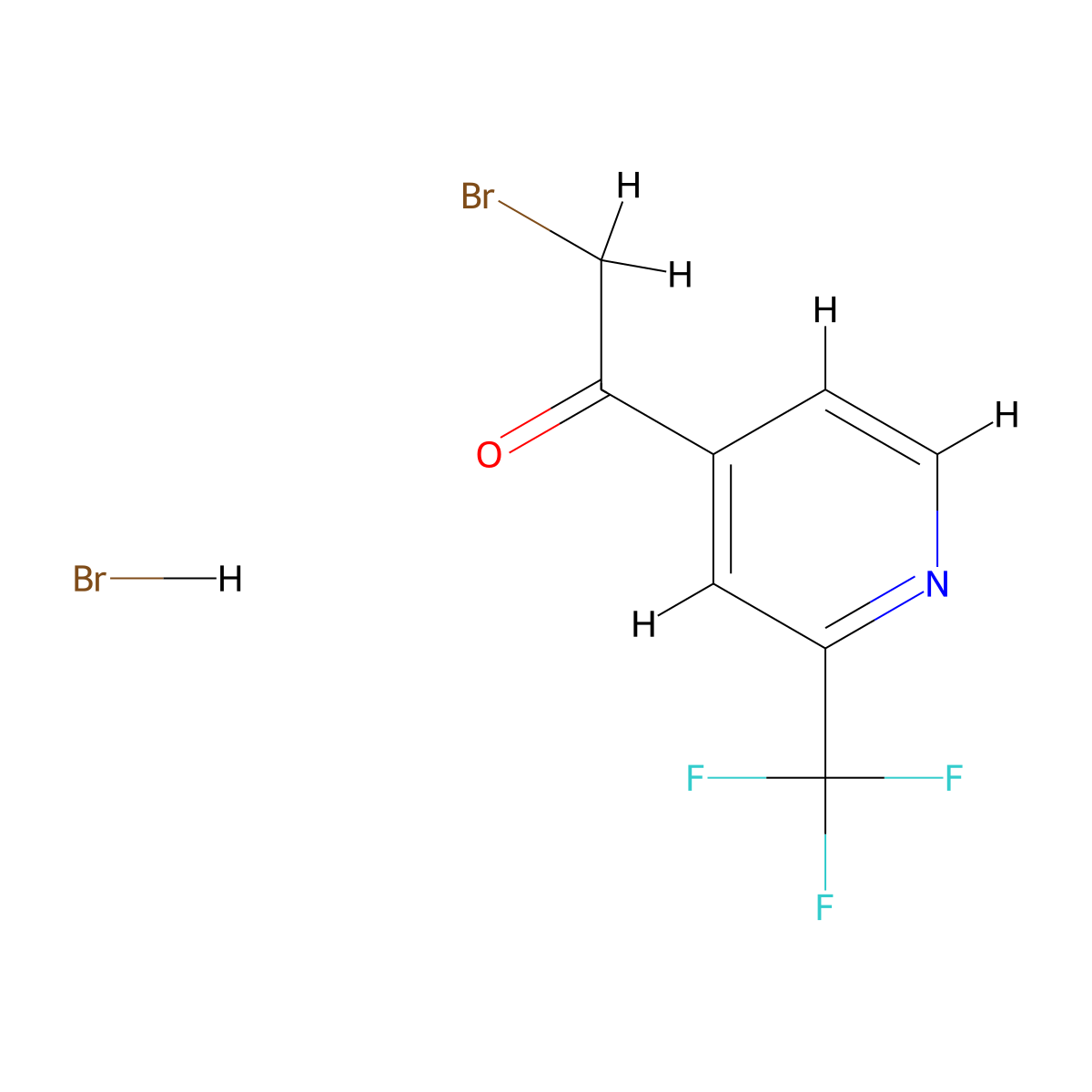 2-Bromo-1-(2-(trifluoromethyl)pyridin-4-yl)ethan-1-one hydrobromide molecular structure, CAS 1803562-53-9
