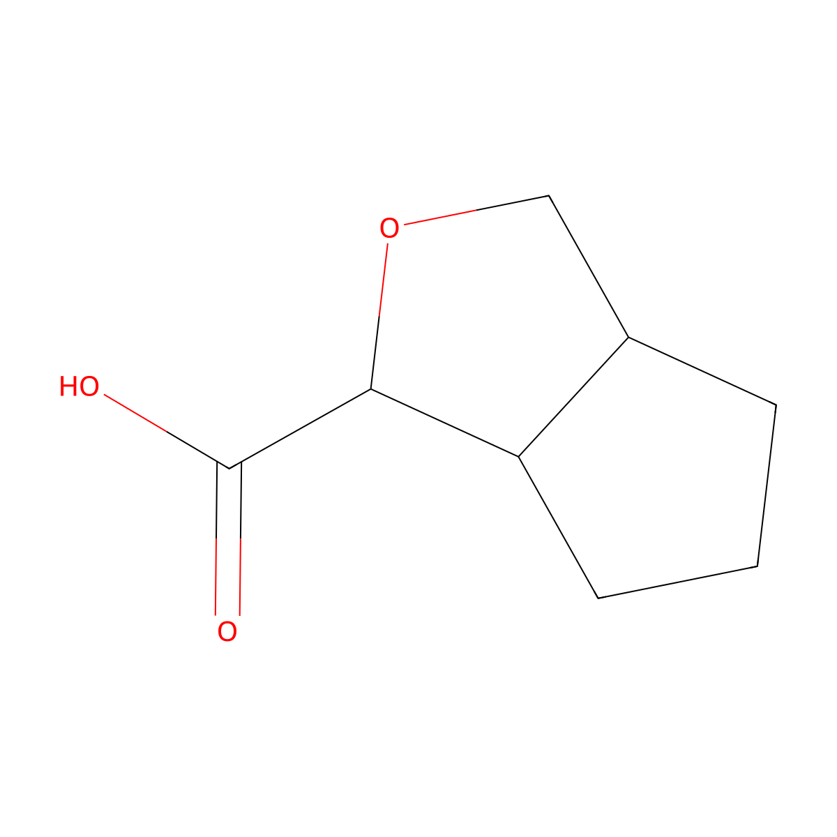 hexahydro-1H-cyclopenta[c]furan-1-carboxylic acid molecular structure, CAS 1803562-54-0