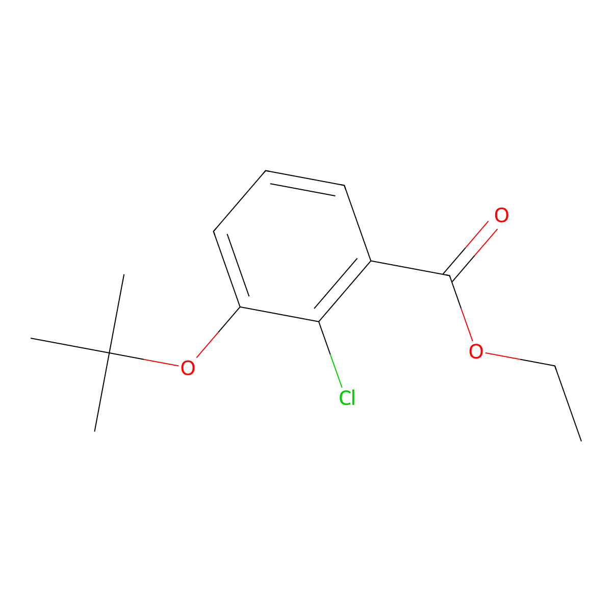 Ethyl 3-(tert-butoxy)-2-chlorobenzoate molecular structure, CAS 1803562-55-1