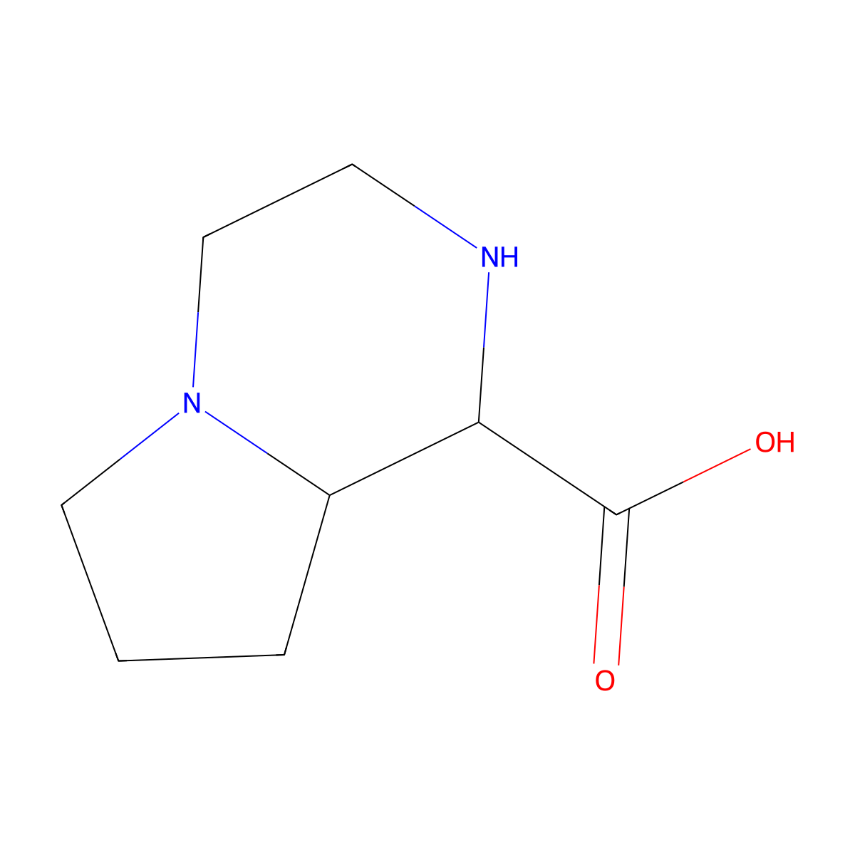Octahydropyrrolo[1,2-a]pyrazine-1-carboxylic acid molecular structure, CAS 1803562-61-9
