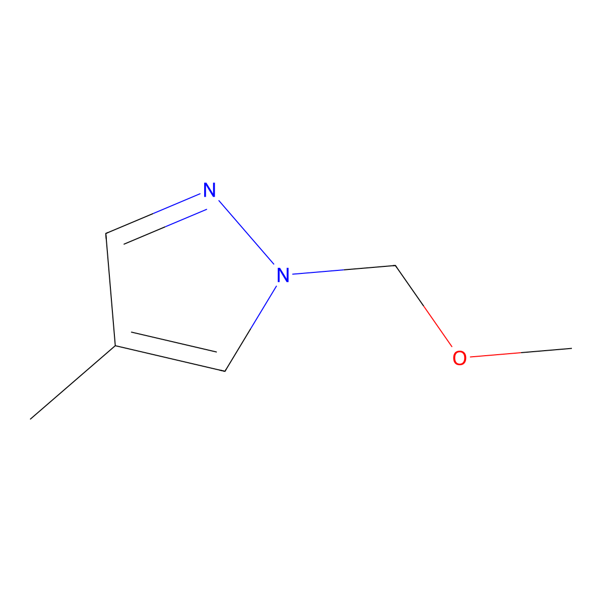 1-(methoxymethyl)-4-methyl-1H-pyrazole molecular structure, CAS 1803562-68-6