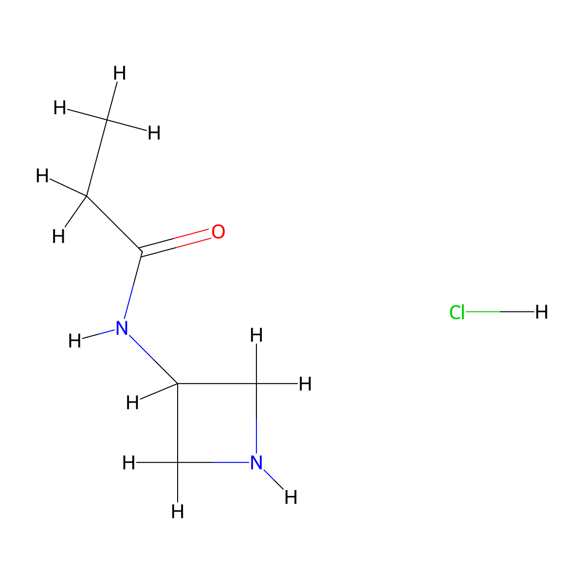 N-(azetidin-3-yl)propanamide hydrochloride molecular structure, CAS 1803562-75-5