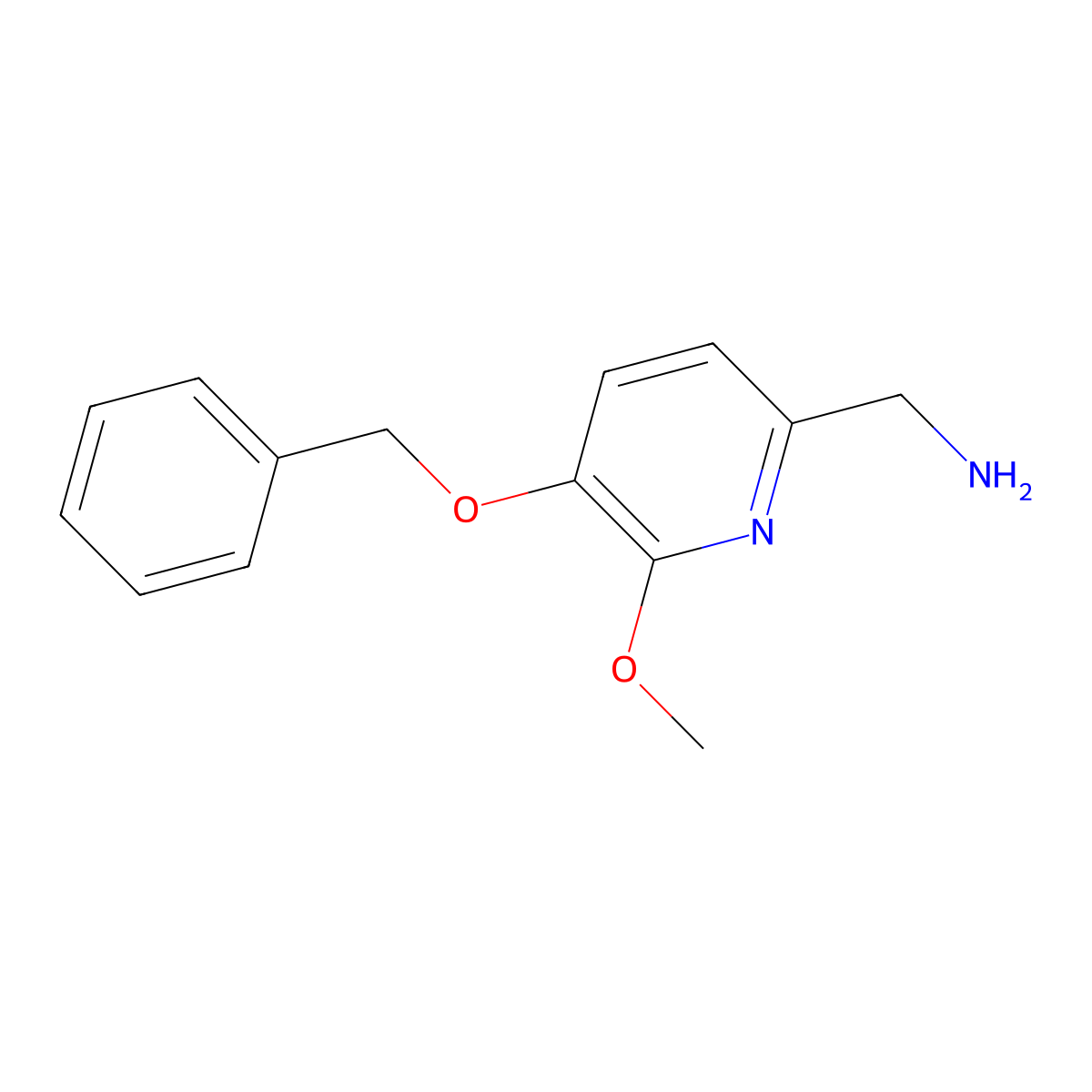 [5-(Benzyloxy)-6-methoxypyridin-2-yl]methanamine molecular structure, CAS 1803562-77-7