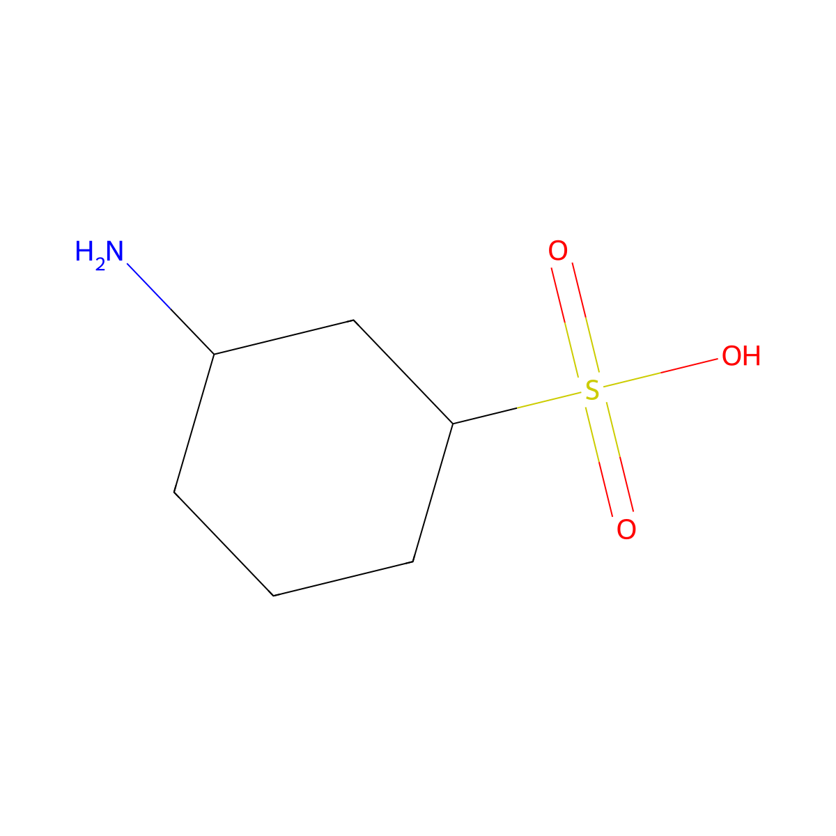 3-Aminocyclohexane-1-sulfonic acid molecular structure, CAS 1803562-79-9