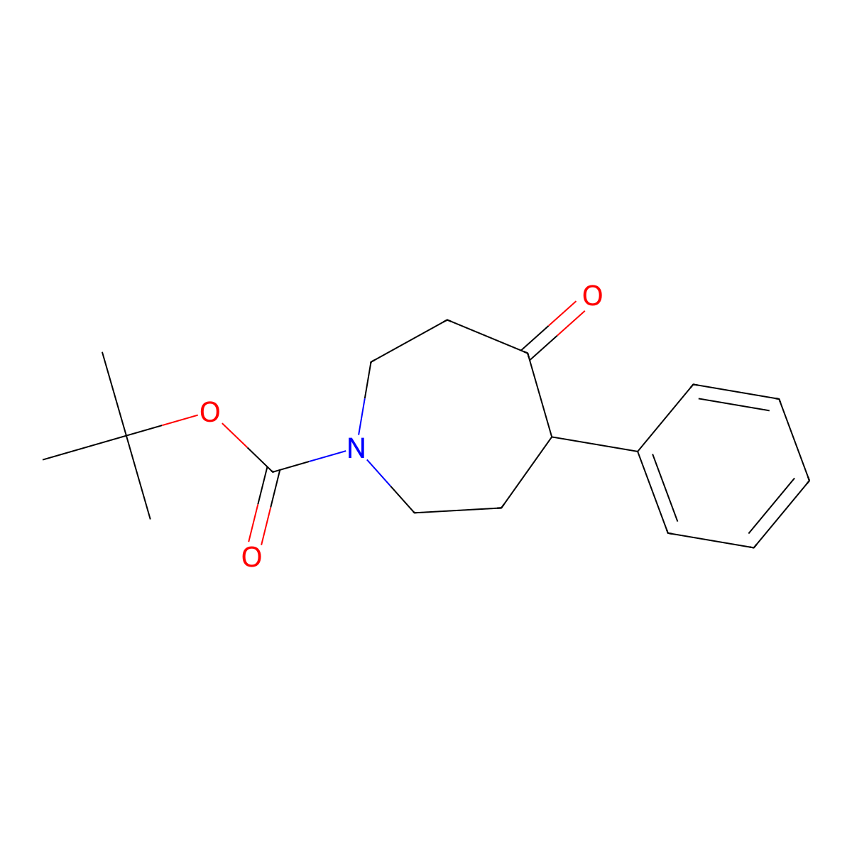 Tert-butyl 4-oxo-5-phenylazepane-1-carboxylate molecular structure, CAS 1803562-89-1