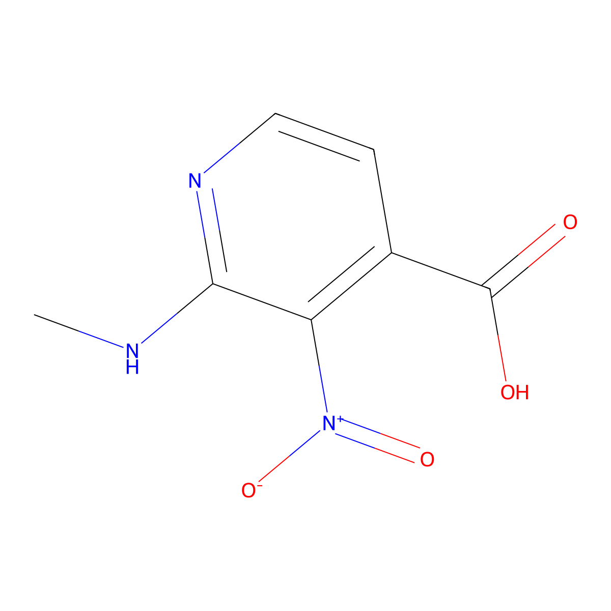 2-(Methylamino)-3-nitropyridine-4-carboxylic acid molecular structure, CAS 1803565-52-7