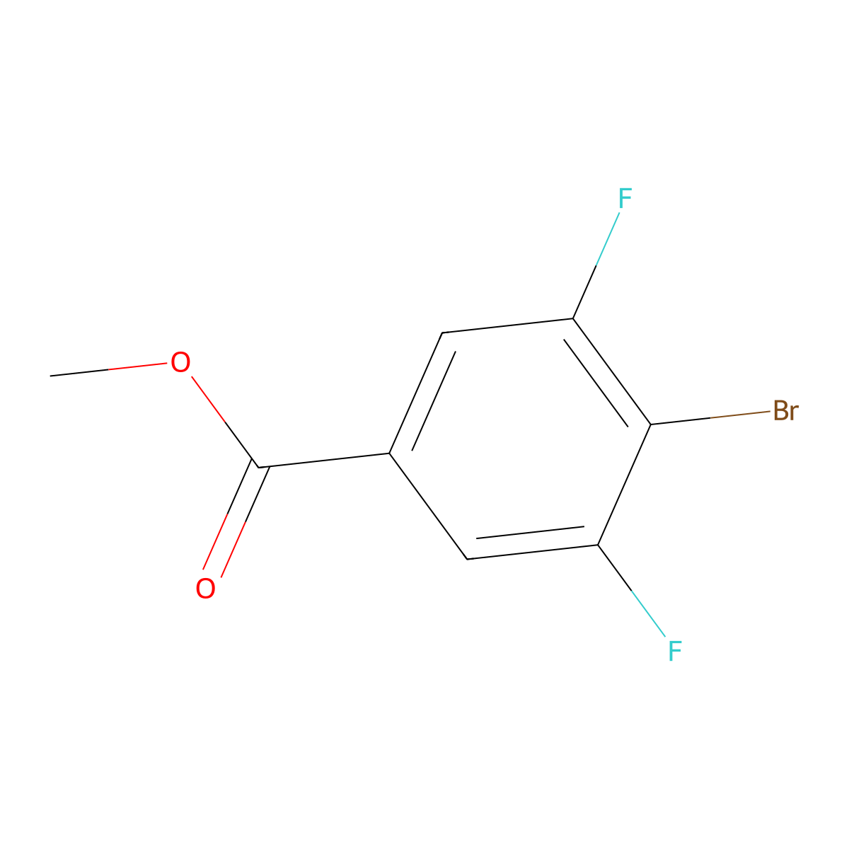 Methyl 4-bromo-3,5-difluorobenzoate molecular structure, CAS 1803565-64-1