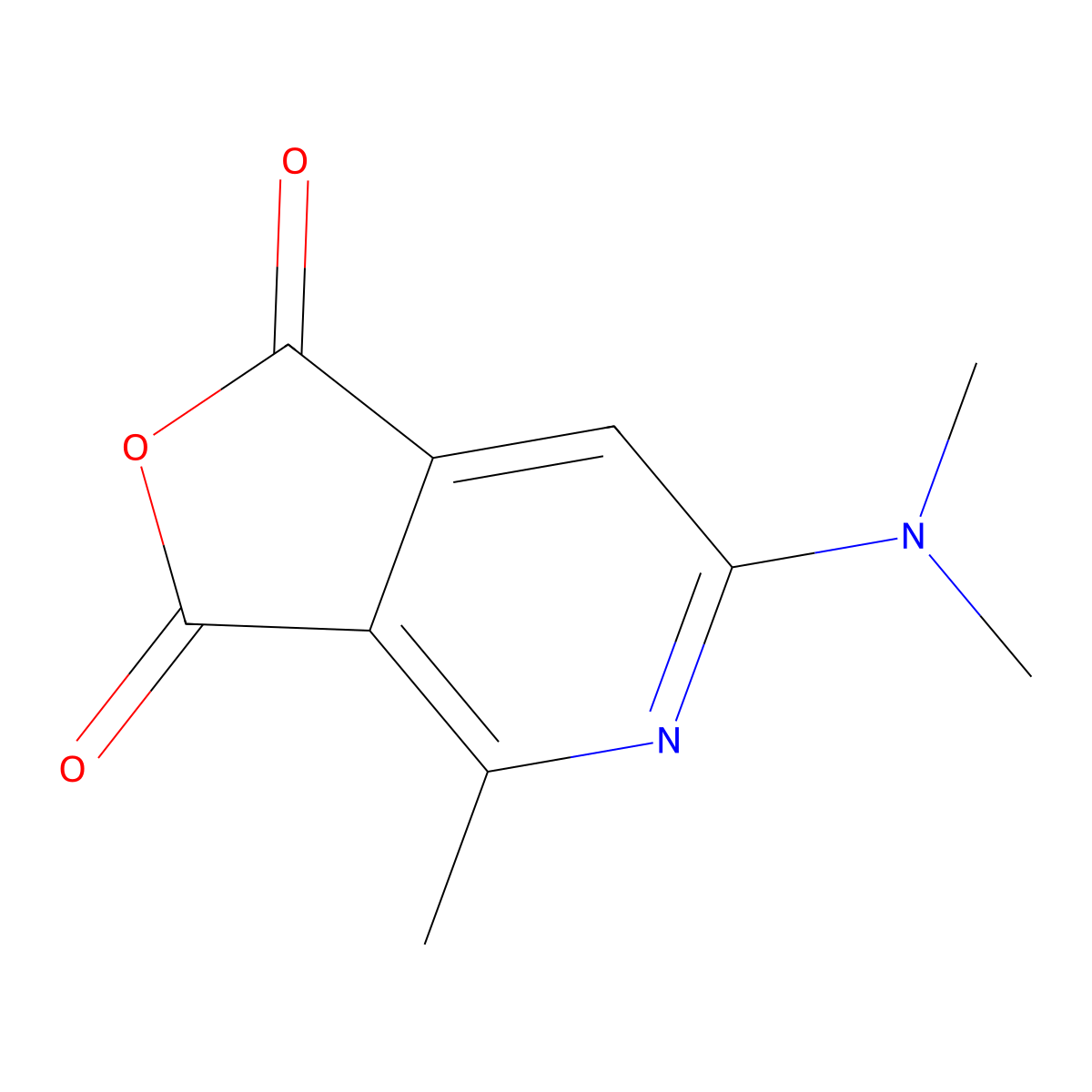 6-(dimethylamino)-4-methyl-1H,3H-furo[3,4-c]pyridine-1,3-dione molecular structure, CAS 1803565-77-6