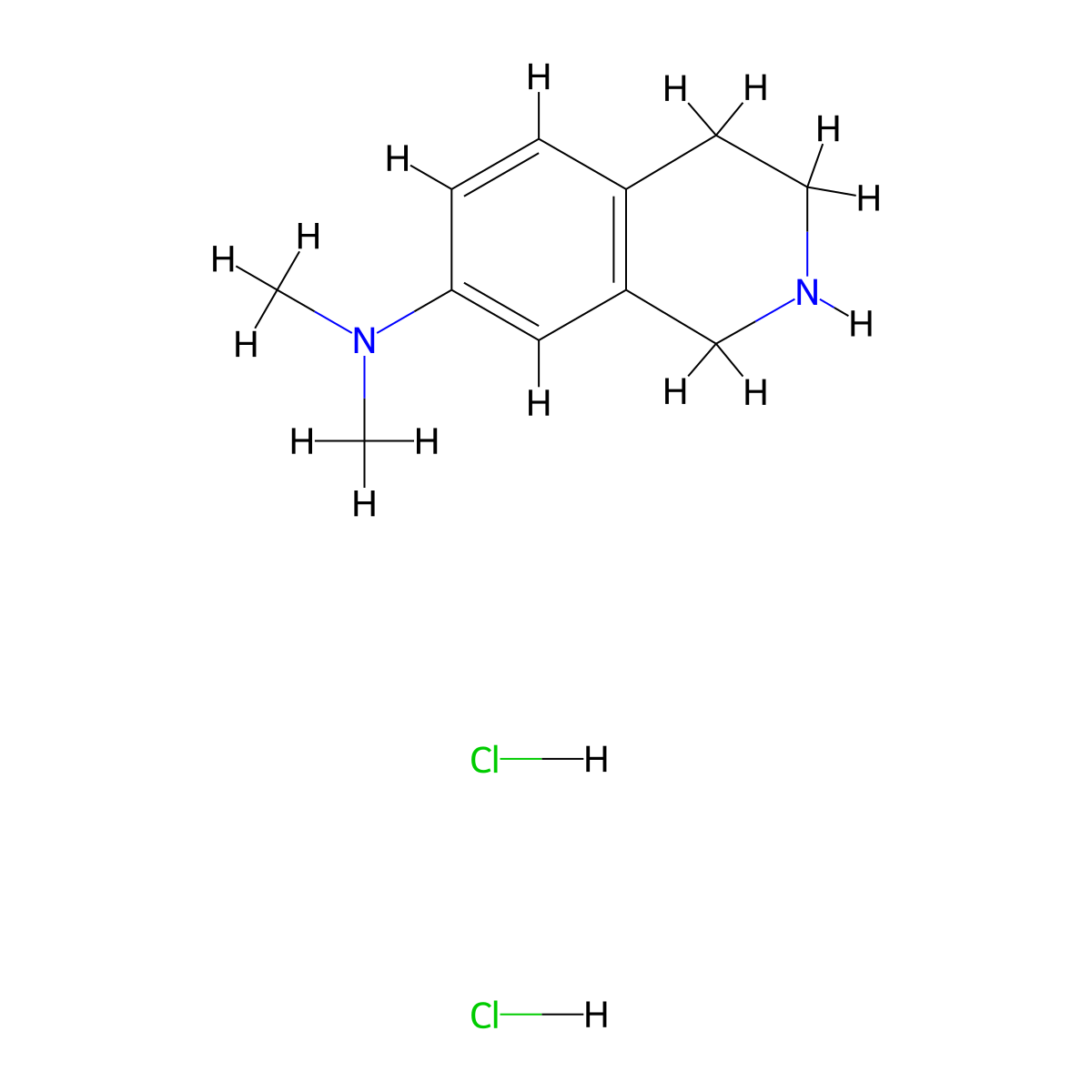 N,N-dimethyl-1,2,3,4-tetrahydroisoquinolin-7-amine dihydrochloride molecular structure, CAS 1803565-88-9