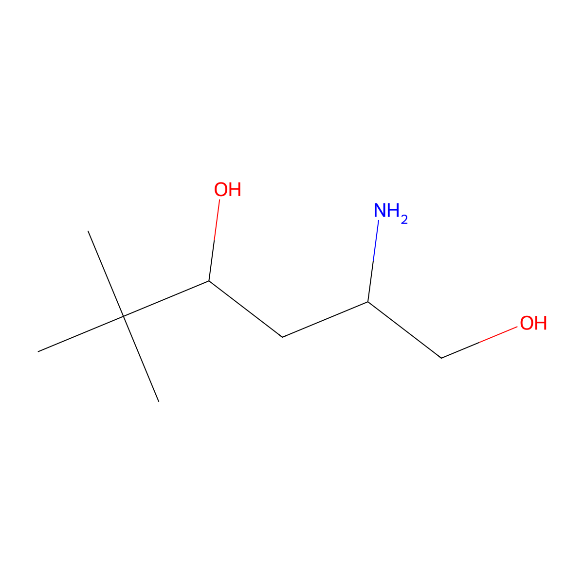 2-Amino-5,5-dimethylhexane-1,4-diol molecular structure, CAS 1803566-04-2