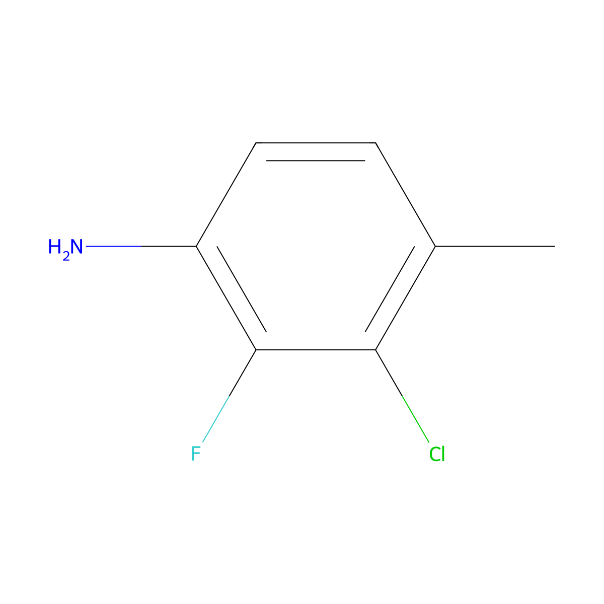 3-Chloro-2-fluoro-4-methylaniline molecular structure, CAS 1803566-12-2