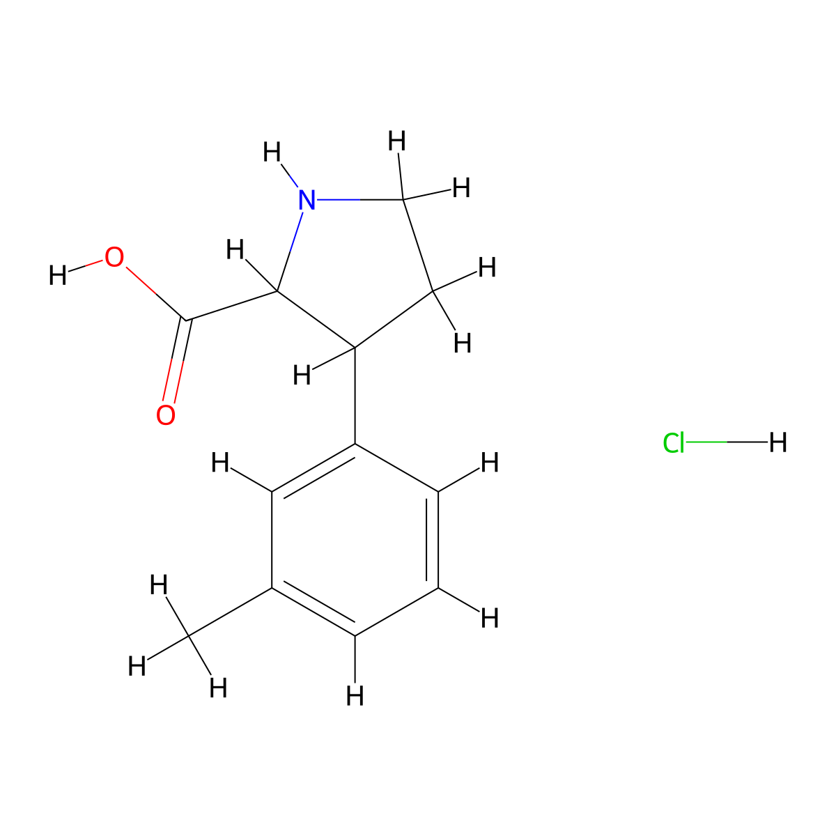 3-(3-Methylphenyl)pyrrolidine-2-carboxylic acid hydrochloride molecular structure, CAS 1803566-15-5