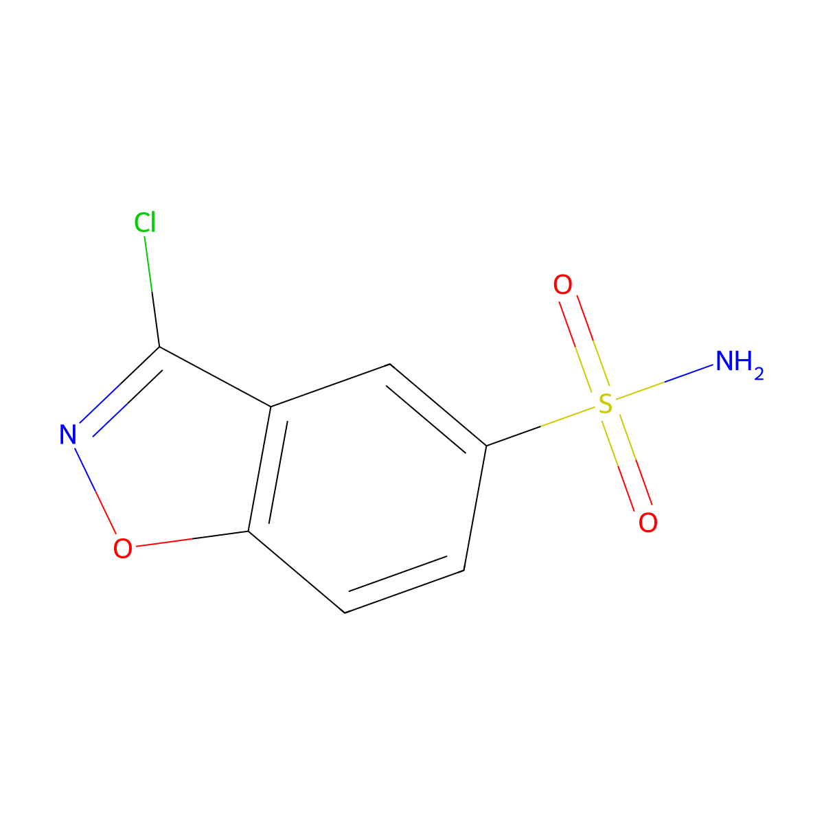 3-Chloro-1,2-benzoxazole-5-sulfonamide molecular structure, CAS 1803566-18-8