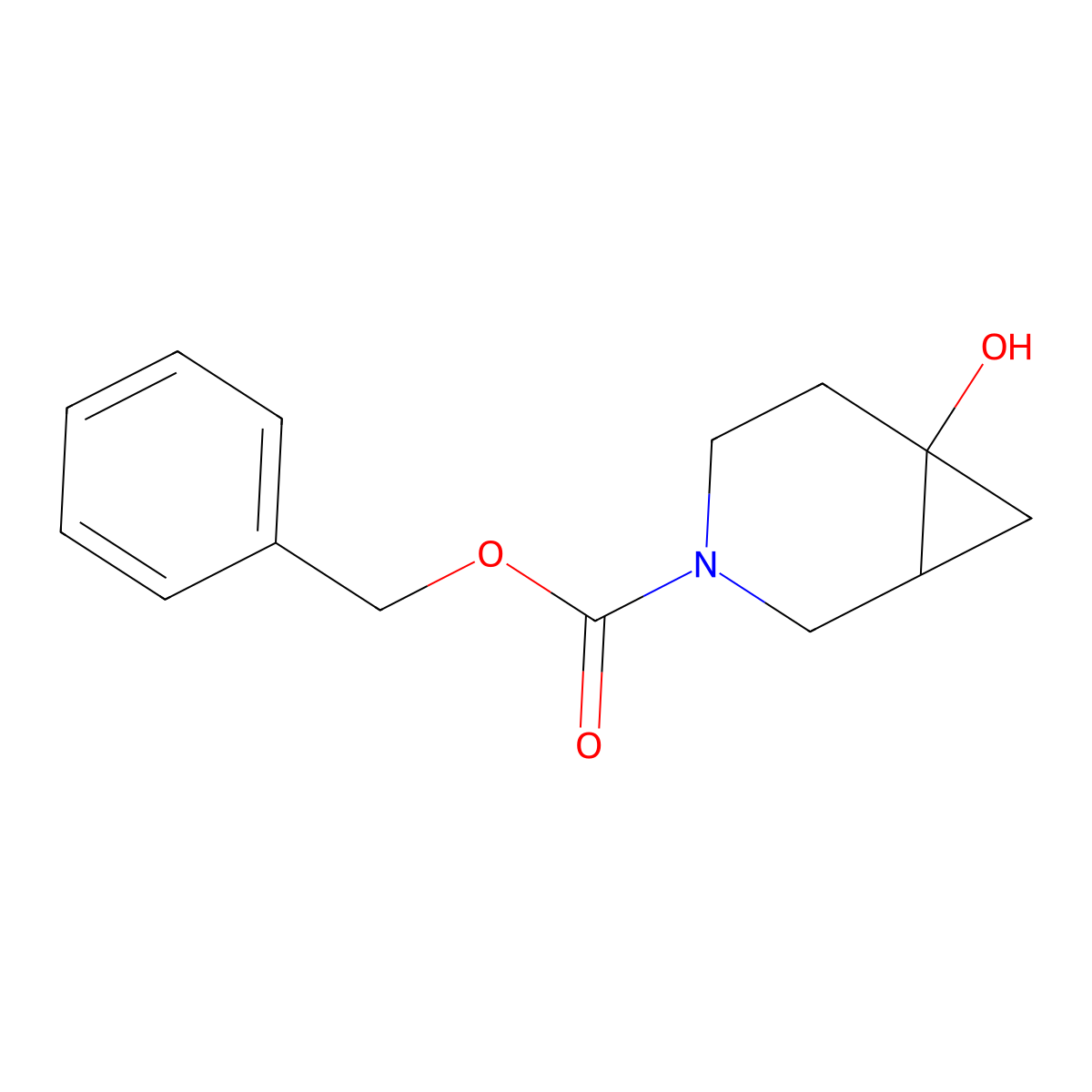 Benzyl 6-hydroxy-3-azabicyclo[4.1.0]heptane-3-carboxylate molecular structure, CAS 1803566-24-6