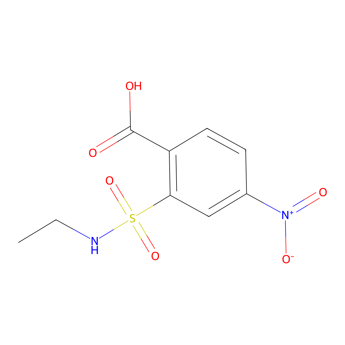 2-(Ethylsulfamoyl)-4-nitrobenzoic acid molecular structure, CAS 1803566-28-0