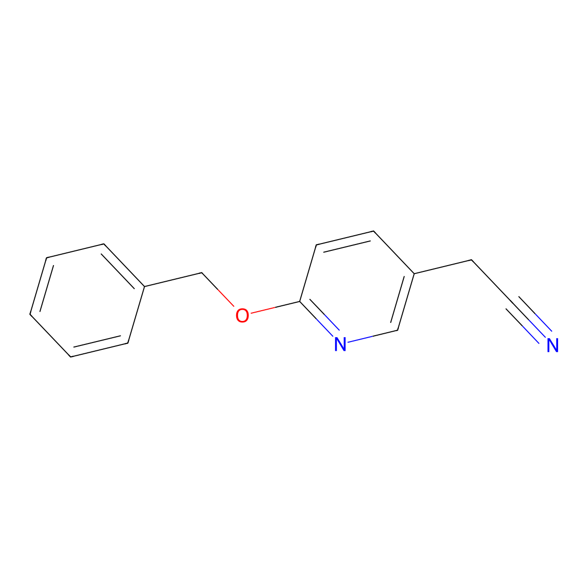 2-[6-(Benzyloxy)pyridin-3-yl]acetonitrile molecular structure, CAS 1803566-36-0