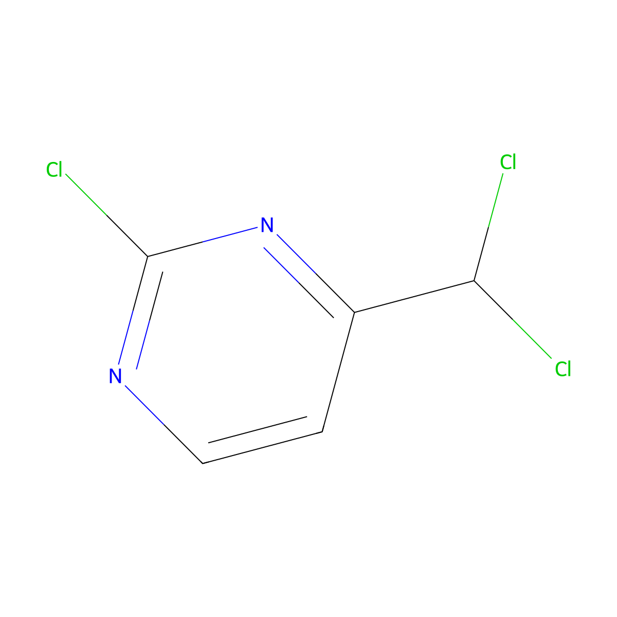 2-Chloro-4-(dichloromethyl)pyrimidine molecular structure, CAS 1803566-44-0
