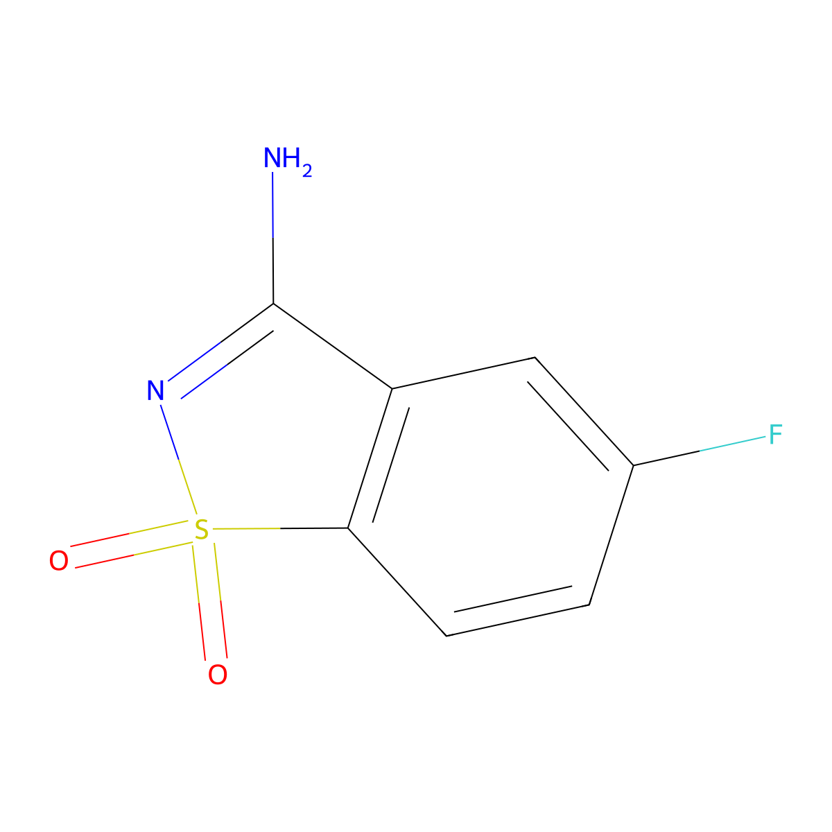 5-Fluoro-3-imino-2,3-dihydro-1,2-benzothiazole-1,1-dione molecular structure, CAS 1803566-47-3