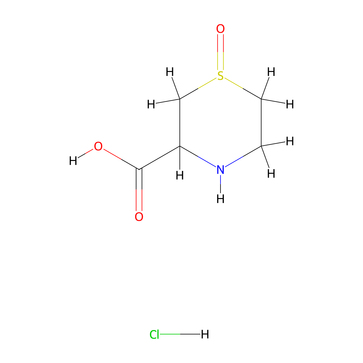 1-Oxo-1lambda4-thiomorpholine-3-carboxylic acid hydrochloride molecular structure, CAS 1803566-72-4