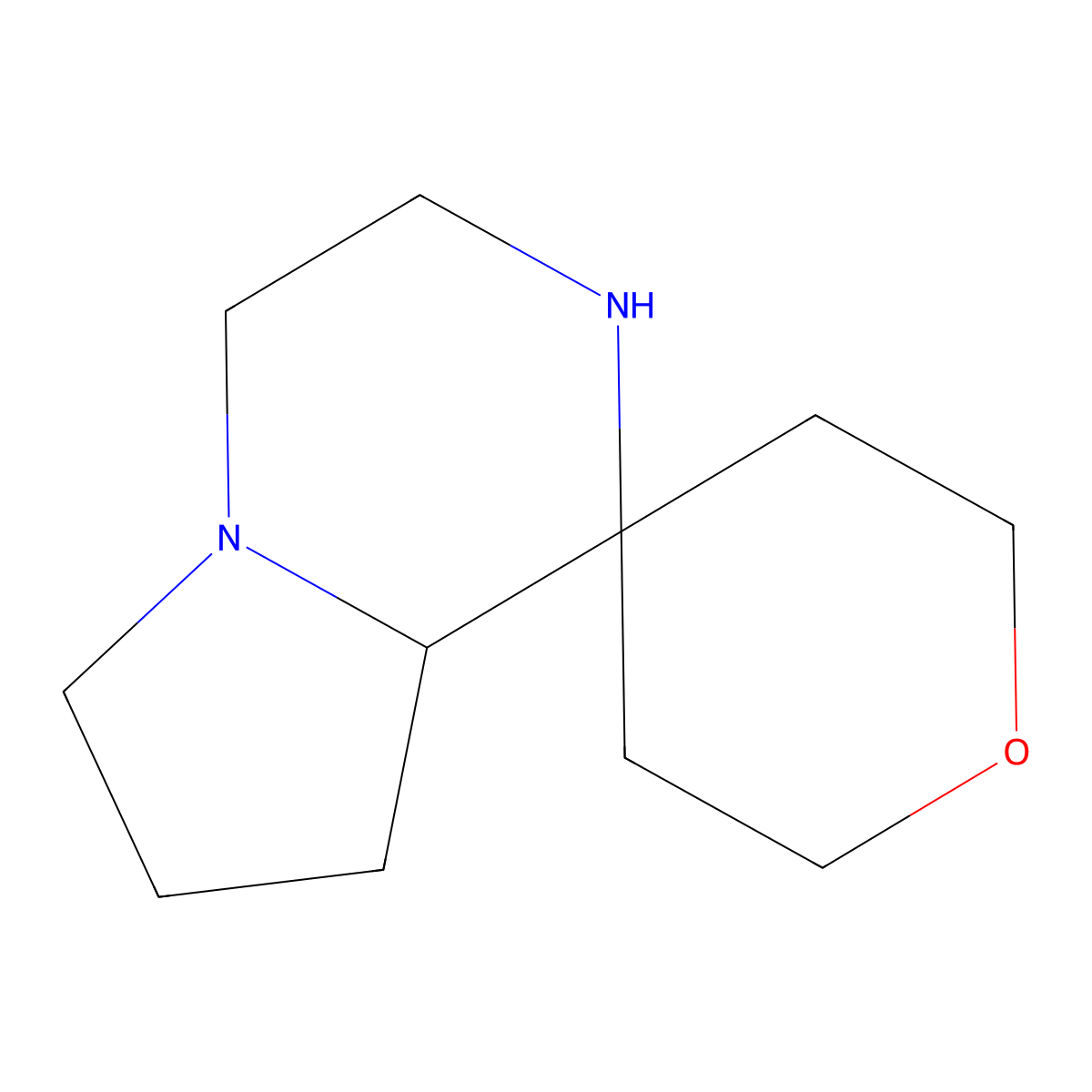 Hexahydro-2'H-spiro[oxane-4,1'-pyrrolo[1,2-a]piperazine] molecular structure, CAS 1803566-83-7