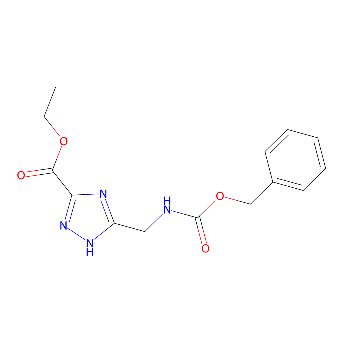 ethyl 3-({[(benzyloxy)carbonyl]amino}methyl)-1H-1,2,4-triazole-5-carboxylate molecular structure, CAS 1803566-93-9