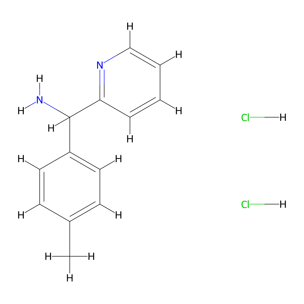 (4-Methylphenyl)(pyridin-2-yl)methanamine dihydrochloride molecular structure, CAS 1803566-97-3