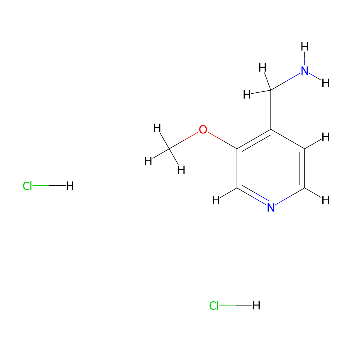 (3-Methoxypyridin-4-yl)methanamine dihydrochloride molecular structure, CAS 1803567-09-0