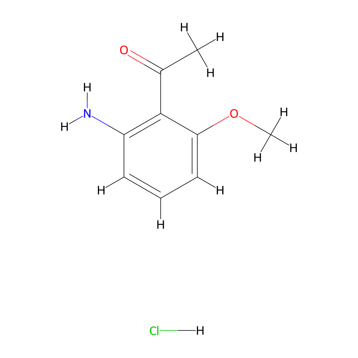 1-(2-Amino-6-methoxyphenyl)ethan-1-one hydrochloride molecular structure, CAS 1803567-10-3
