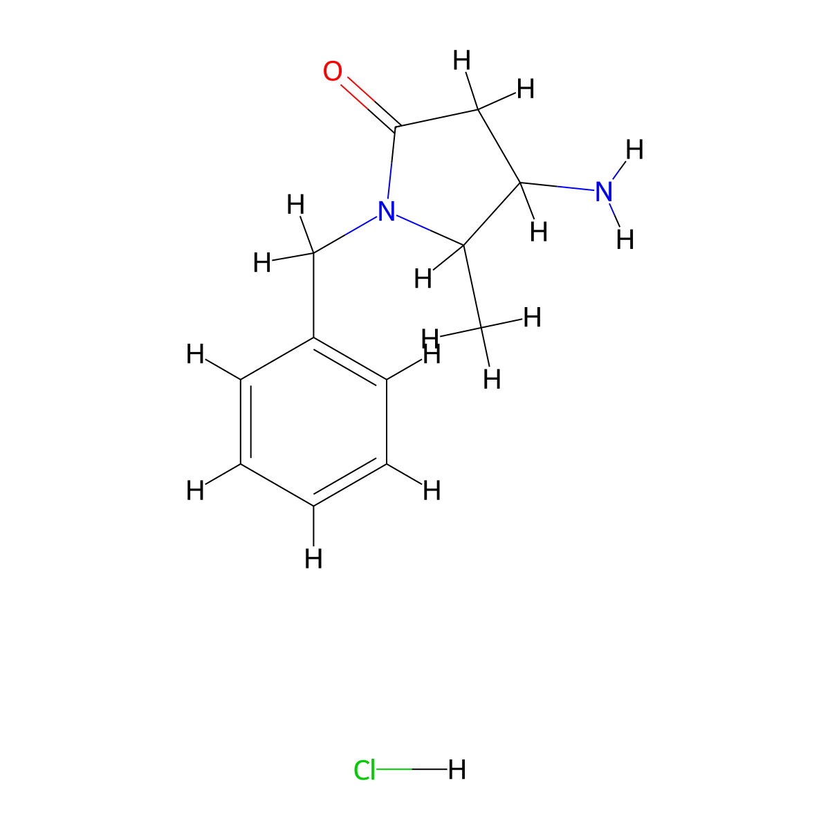4-Amino-1-benzyl-5-methylpyrrolidin-2-one hydrochloride molecular structure, CAS 1803567-17-0