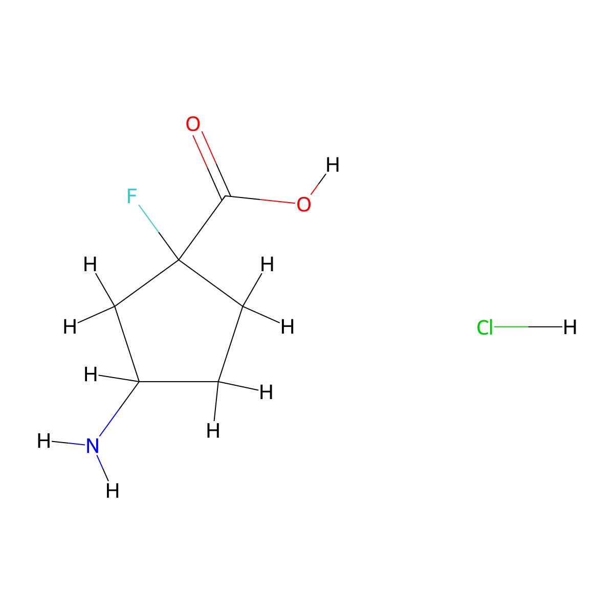 3-Amino-1-fluorocyclopentane-1-carboxylic acid hydrochloride molecular structure, CAS 1803567-20-5