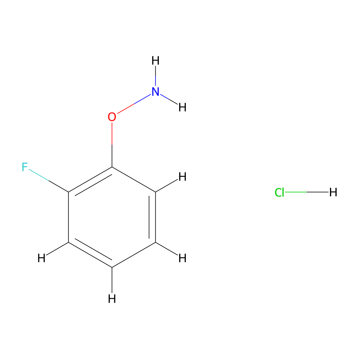 O-(2-fluorophenyl)hydroxylamine hydrochloride molecular structure, CAS 1803567-23-8