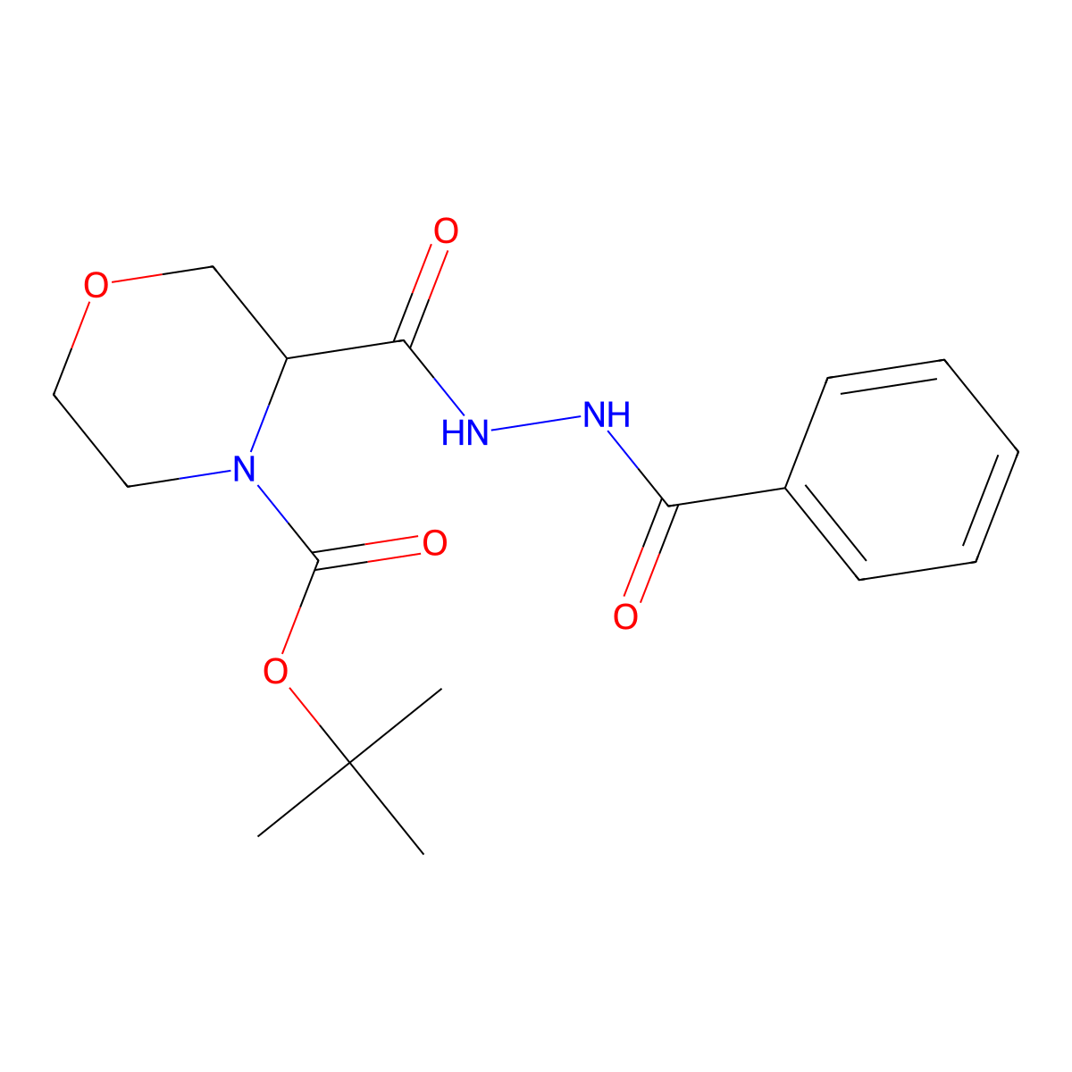 Tert-butyl 3-[(phenylformohydrazido)carbonyl]morpholine-4-carboxylate molecular structure, CAS 1803567-28-3