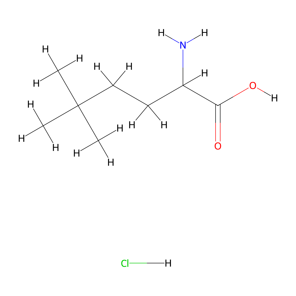 2-Amino-5,5-dimethylhexanoic acid hydrochloride molecular structure, CAS 1803567-41-0