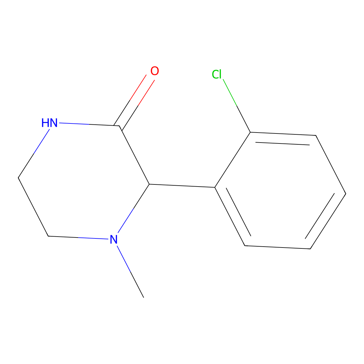 3-(2-Chlorophenyl)-4-methylpiperazin-2-one molecular structure, CAS 1803567-47-6