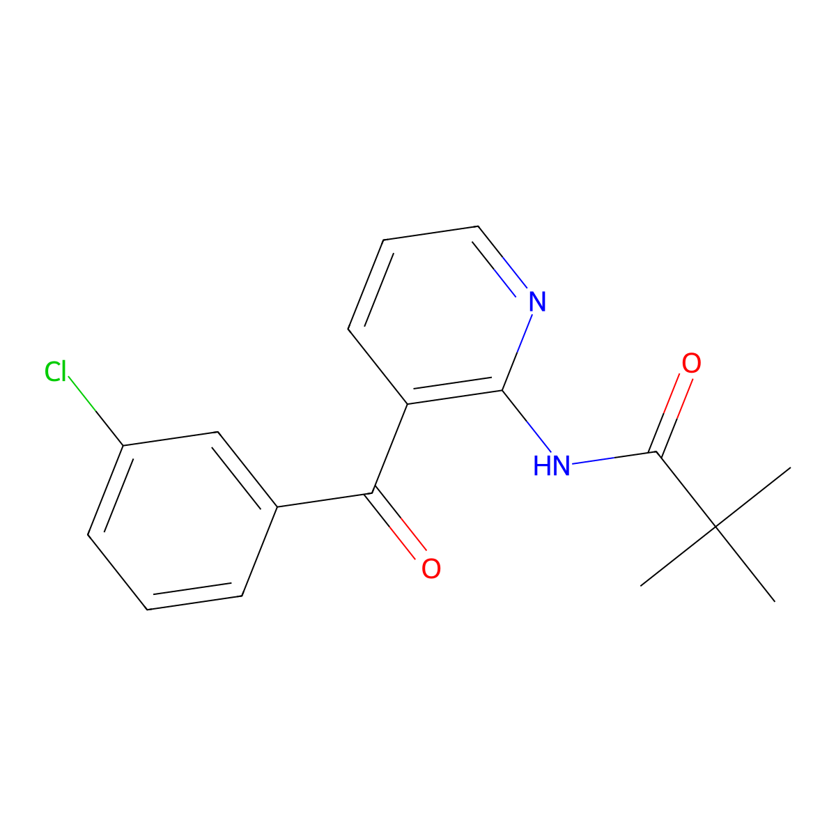 N-[3-(3-chlorobenzoyl)pyridin-2-yl]-2,2-dimethylpropanamide molecular structure, CAS 1803567-51-2